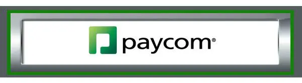 A picture of the paycom logo.